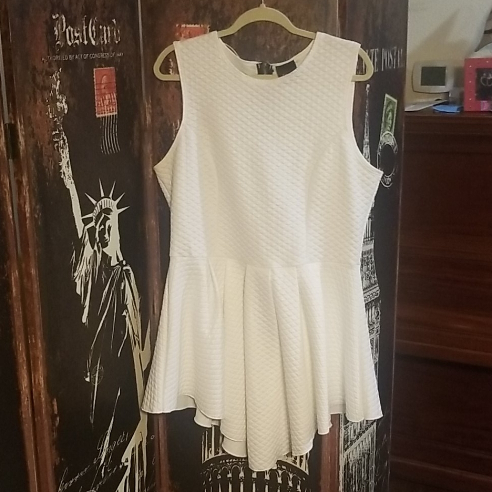 White Chanel Embossed Dress/Top